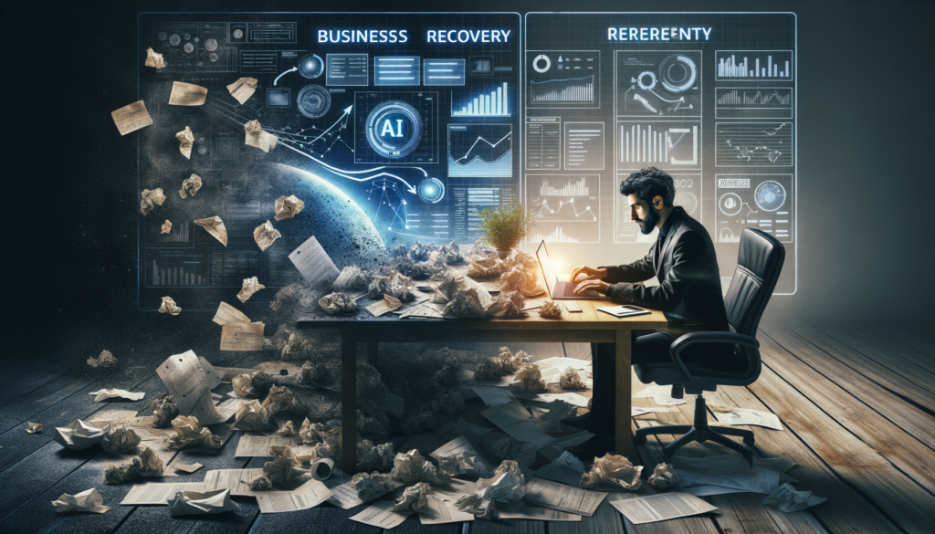 Person rebuilding business with AI tools after agency scam