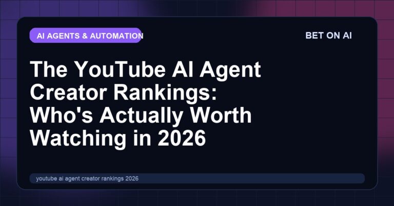 The YouTube AI Agent Creator Rankings: Who's Actually Worth Watching in ...