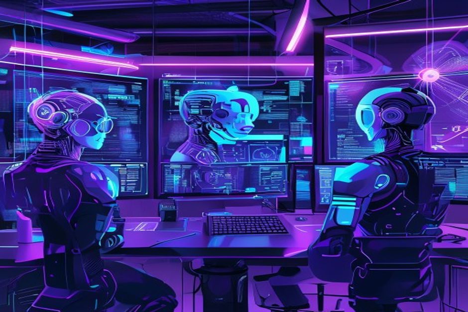 Futuristic editorial hero illustration for AI image generator comparison article