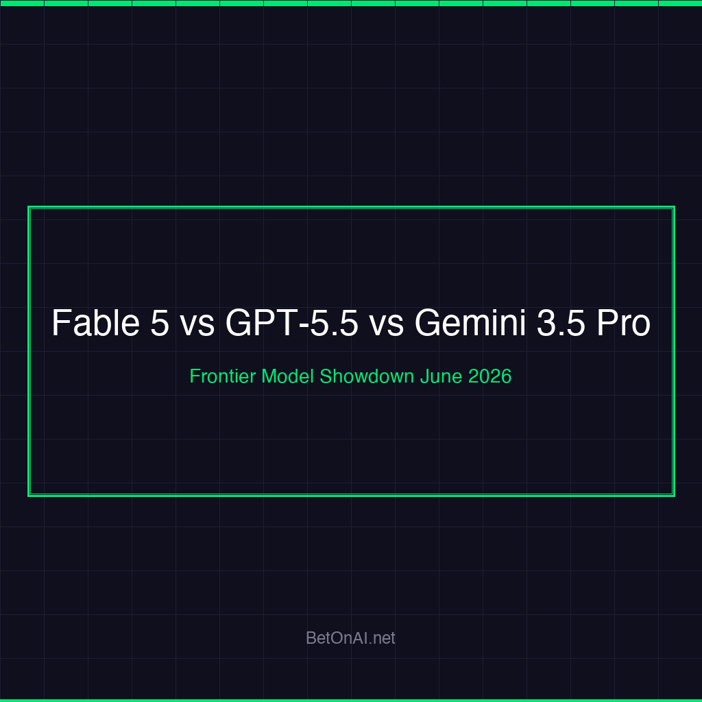Claude Fable 5 vs GPT-5.5 vs Gemini 3.5 Pro: Which Frontier AI Model Wins in June 2026?